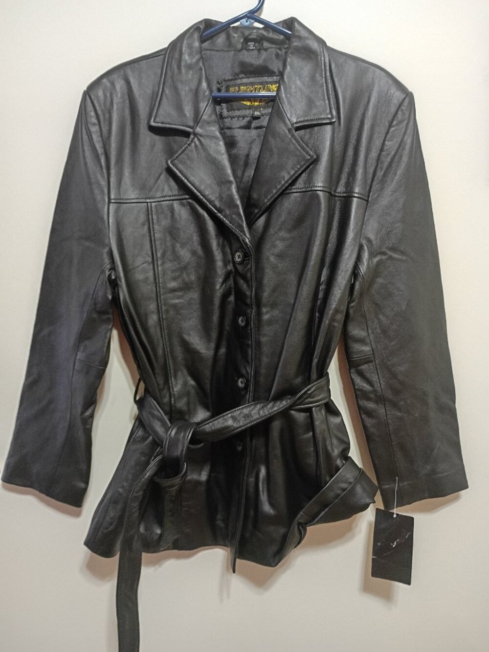 Flightline Women's Leather Jacket with belt Size 2XL